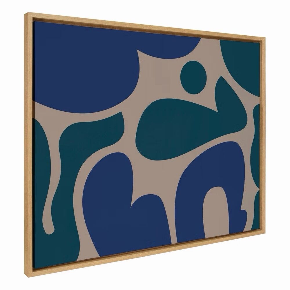 Kate & Laurel Sylvie 31.5x41.5 Abstract Framed Canvas Wall Art NEW READ